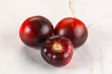 Black ripe juicy organic tomato