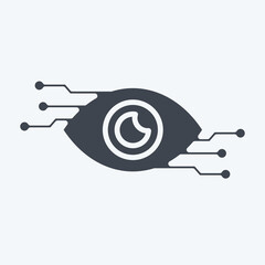 Icon Computer Vision. related to Artificial Intelligence symbol. glyph style
