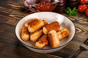 Roasted chicken mini sausages for breakfast