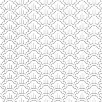 Pattern background with pearl shell shapes