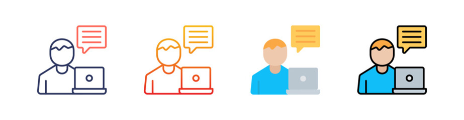 Consultant Multi Style Icon Set Vector 