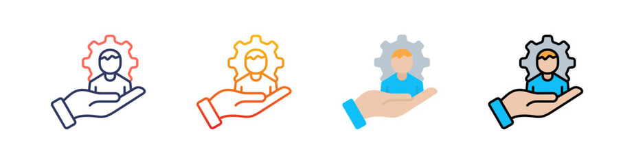 Mentor Multi Style Icon Set Vector 