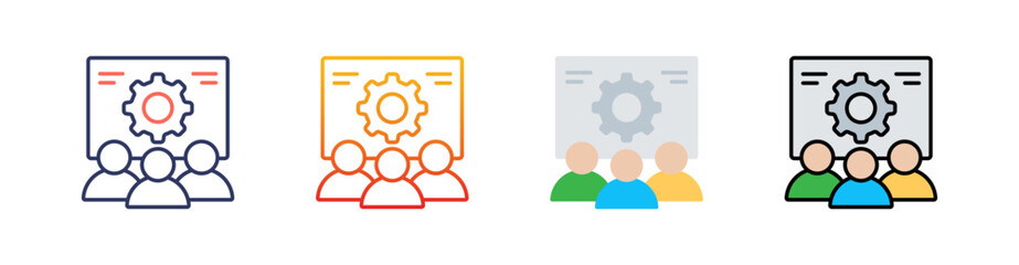 Training Multi Style Icon Set Vector 