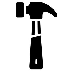 Simple hammer logo silhouette