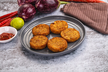 Fried potato crispy golden hash brown