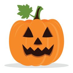 Simple Halloween Pumpkin Jack-o'-Lantern Illustration
