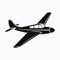 Airplane vector silhouette illustration.