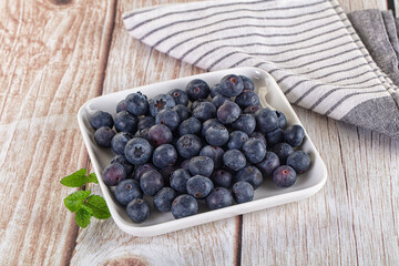 Raw ripe sweet and juicy blueberry