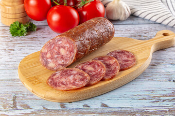Salchichon pork cured sausages with parmesan