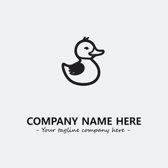 Fototapeta premium Duck illustration black and white for logo company vector image