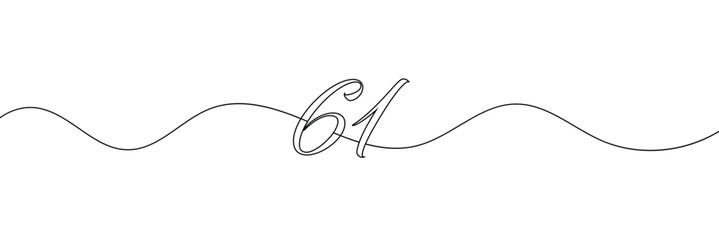 Numbers in continuous line drawing style. Line art of numbers. Vector illustration. Set of abstract drawings of numbers .Vector Illustration .EPS 10 . 