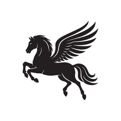 vector illustration of a pegasus