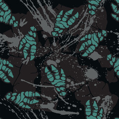 Seamless  bright Dino pattern, print for T-shirts, textiles, wrapping paper, web. Original design with t-rex, dinosaur.  grunge design for boys and girls