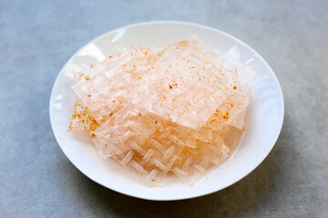 Banh Trang, Vietnamese street food traditonal, Spicy rice paper snack