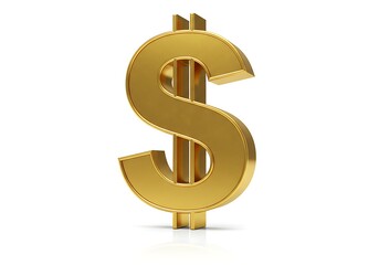 Obraz premium Golden dollar symbol