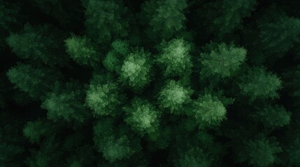 Dense forest canopy from above