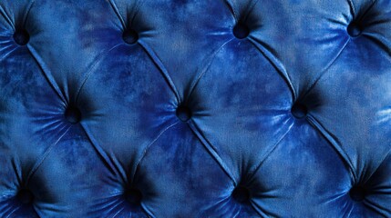 Fototapeta premium Deep Blue Velvet Upholstery Texture