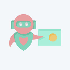 Icon Education. related to Artificial Intelligence symbol. flat style