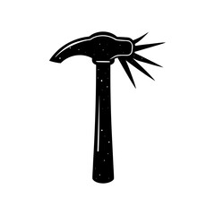 Hammer Silhouette vector illustration