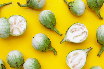 Thai green eggplant, fresh organic vegetables