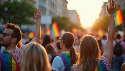 Community Advocacy During Pride Month: Voices for Equality in Action - Impactful Visual Narratives and Social Initiatives - Photo Stock Concept with Empty Space