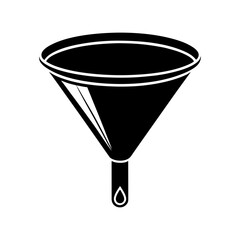 Funnel Silhouette vector illustration