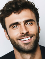 Obraz premium Close-up of a business man smiling, a handsome business man