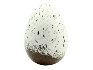 Speckled Bird Egg Close-up Studio Shot: A Detailed View of a Unique Avian Egg
