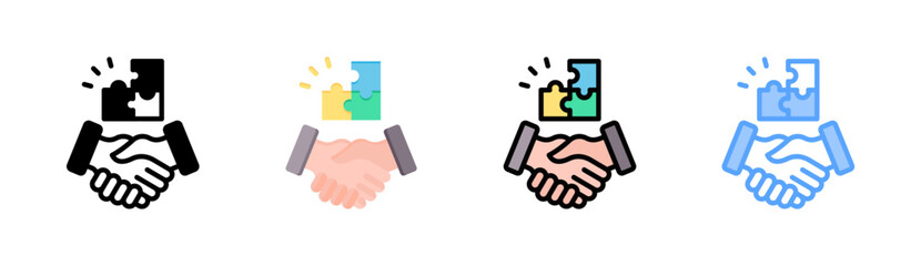 Obraz premium Cooperation Icon