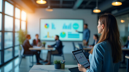 Empowering Corporate Training Programs: Innovative Learning Platforms & Performance Metrics Aligning Business Goals with Employee Development in Photo Stock Concept