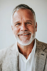 Obraz premium Close-up of a business man smiling, a handsome business man