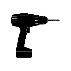 Drill Silhouette vector illustration