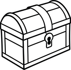 Treasure Chest Vector Symbol | Storage Box, Pirate Loot & Vintage Container Icon