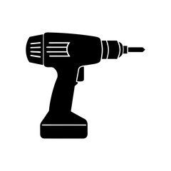 Drill Silhouette vector illustration