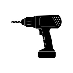 Drill Silhouette vector illustration