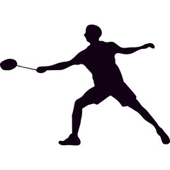 Badminton Player Silhouette