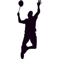 Badminton Player Silhouette