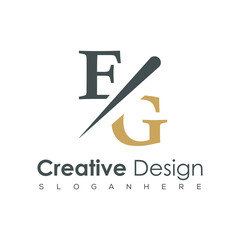 Obraz premium initial monogram logo with creative design.