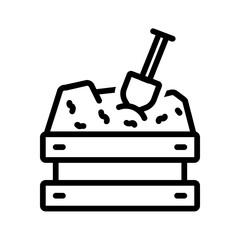 Vector black line icon for Dry matter