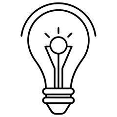 light bulb line art vector illustration