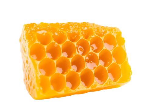 Natural honeycomb with golden honey filling