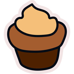 Cute Cupcake Sticker