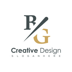 Fototapeta premium initial monogram logo with creative design.
