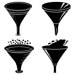 Funnel Silhouette vector illustration