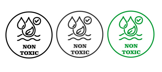 Non toxic icon design illustration. No harmful chemical sign.