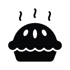 Check out this creatively designed glyph icon of hot pie