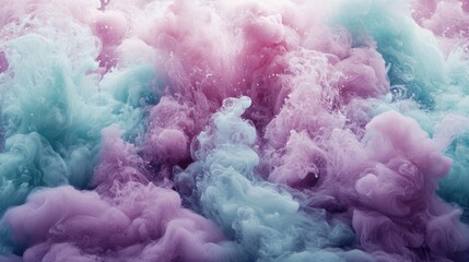 Fototapeta premium A mesmerizing display of pastel-hued ink blending in water.