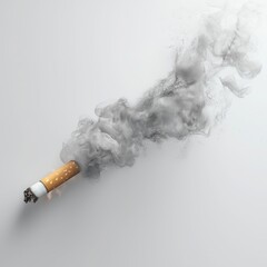 cigarette butt with smoke