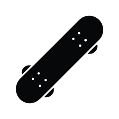 Skateboard Stencil Icon Vector Illustration