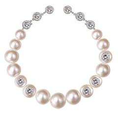 Fototapeta premium Pearl And Diamond Accent Set... on a transparent background